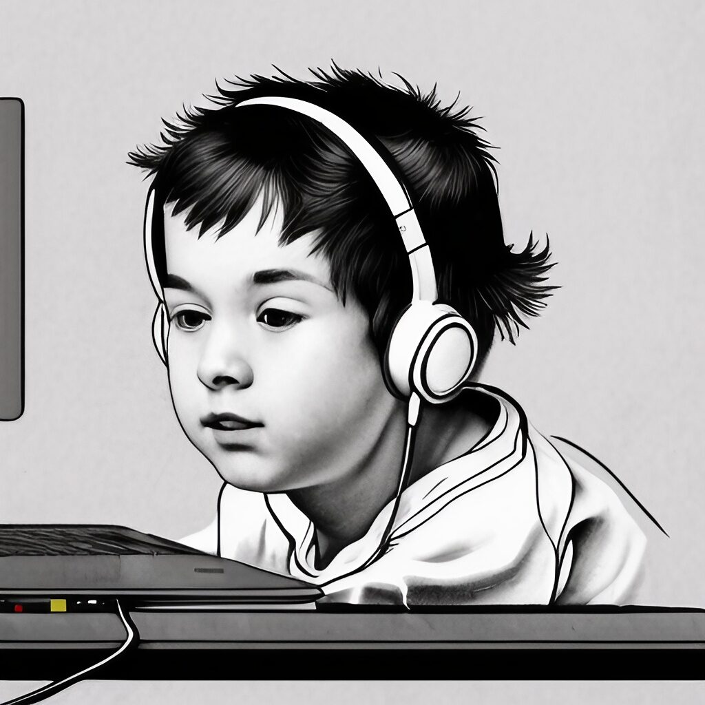 Boy with headphones